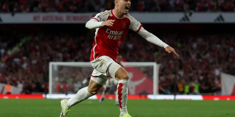 Manchester City gunned down by Gabriel Martinelli