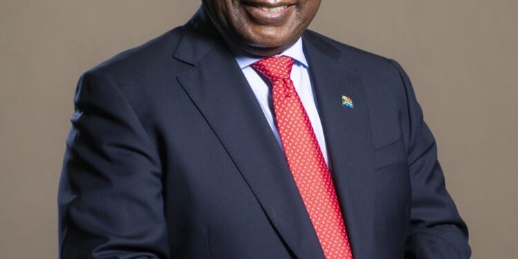 Ramaphosa cheers his country’s rugby national team in France