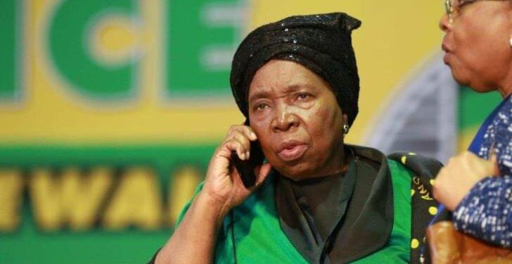 Nkosazana Dlamini-Zuma adjourns from the South African parliament