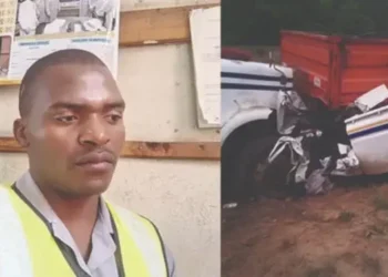 Policeman crushed to d3ath in freak accident while recording statement at accident scene