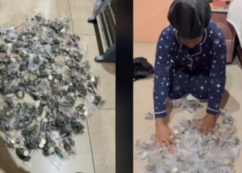 South African woman shares photo of R12 000 she saved in coins