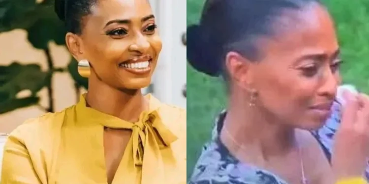 Jessica Motaung cries after Amakhosi loses 3-2 to Orlando Pirates
