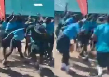 Bikita students celebrate receiving electrical power for the first time
