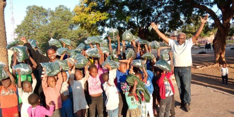 Nozizwe Mother of Nations Trust donates tracksuits to underprivileged children