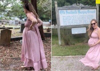 Pregnant Woman goes viral for searching baby’s name at cemetery