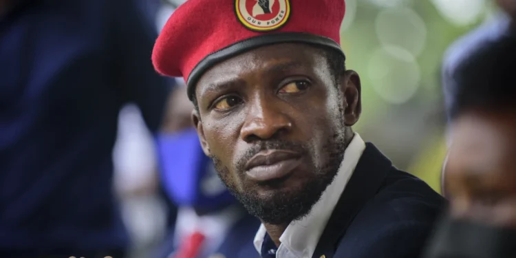 Ugandan opposition figure Bobi Wine shot