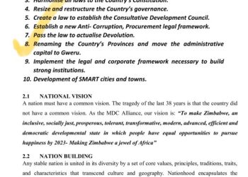 Chamisa supports renaming Zimbabwe’s provinces