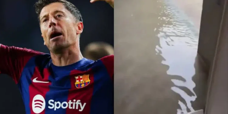 Robert Lewandowski’s home affected by severe flooding in Barcelona
