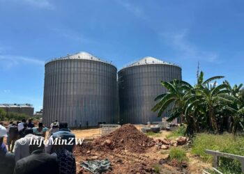 Construction of stainless steel grain silos now 80% complete