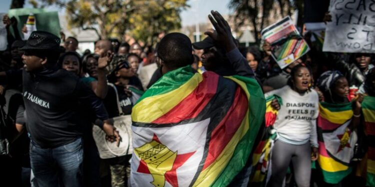 Zimbabweans in UK Protest Against Mnangagwa’s Government